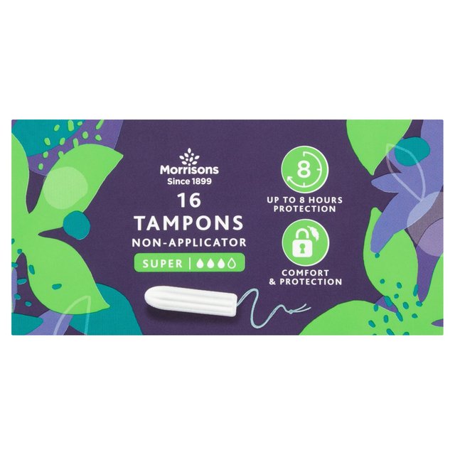 Morrisons Non-applicator Tampons Super 16 per pack