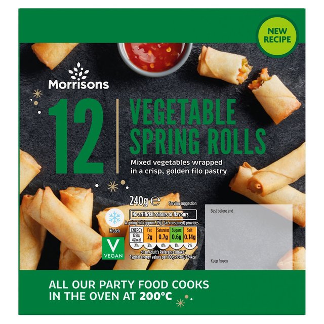 Morrisons 12 Vegetable Spring Rolls 240g