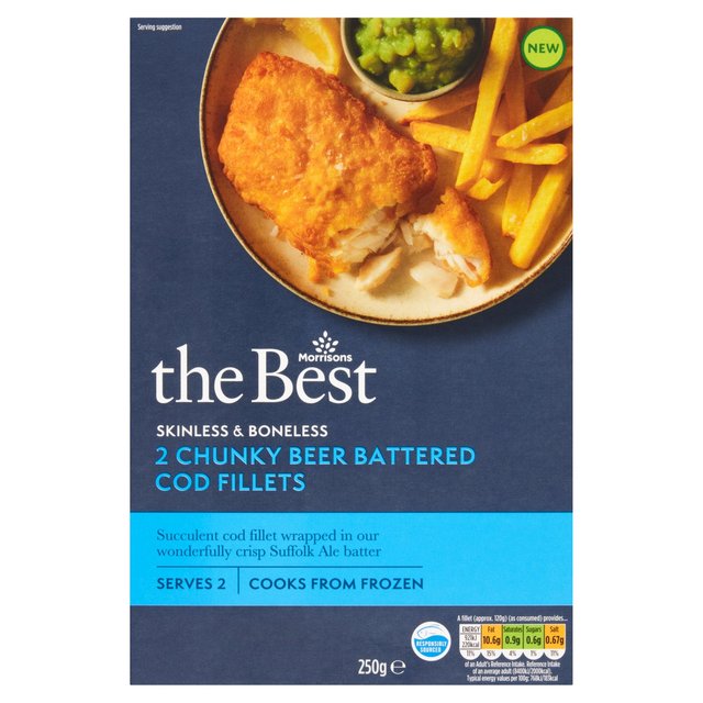 Morrisons The Best Beer Battered Cod 250g