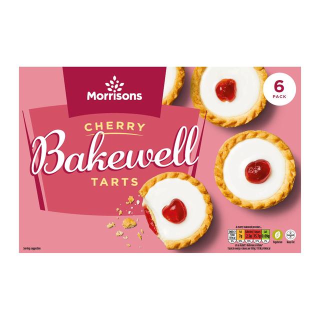 Morrisons Cherry Bakewells  6 per pack