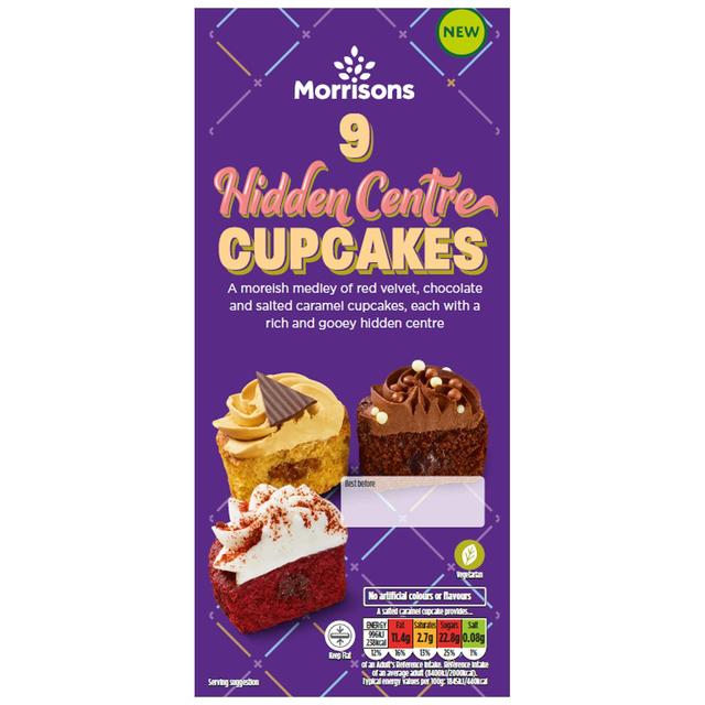 Morrisons Hidden Centre Cupcakes  9 per pack