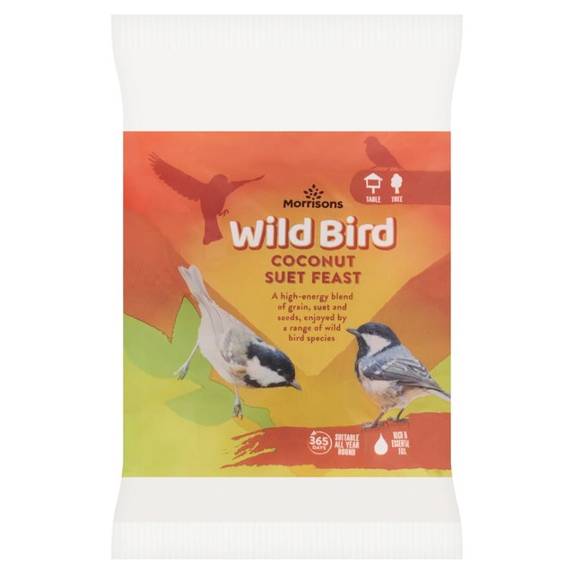 Morrisons Wild Bird Coconut Suet Fat Feast 365g