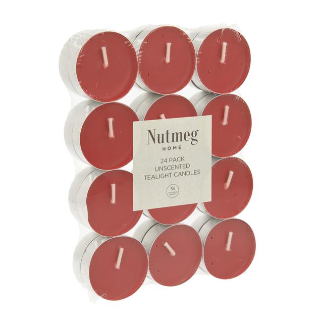 Nutmeg  Home Red Tealights 24 per pack