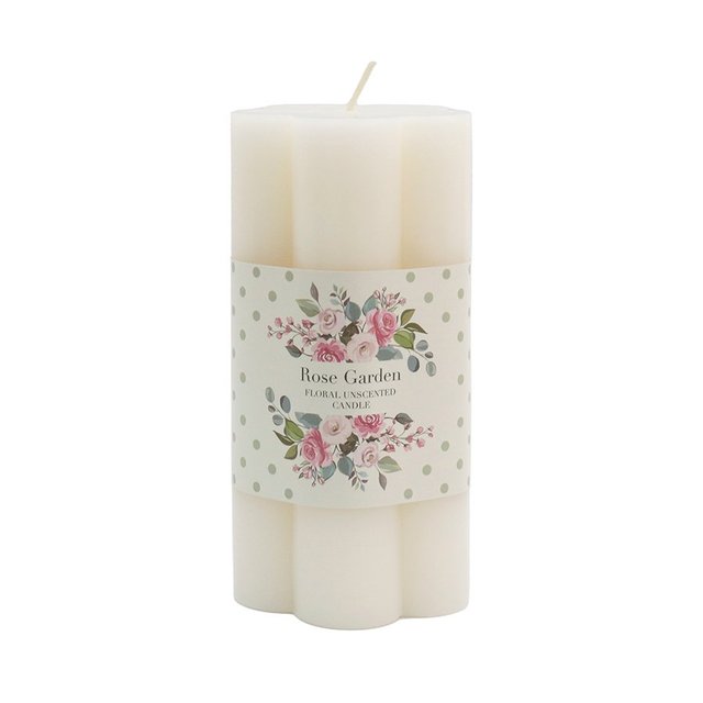 Nutmeg Home Floral Shaped Candle Cream 