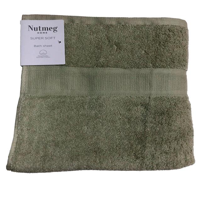 Nutmeg Home Supersoft Cotton Bath Sheet Sage 