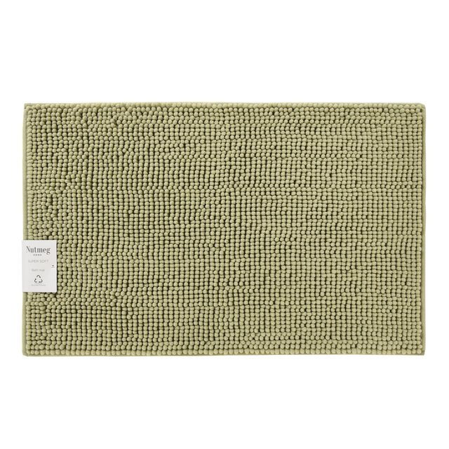 Nutmeg Home Supersoft Bath Mat Sage 