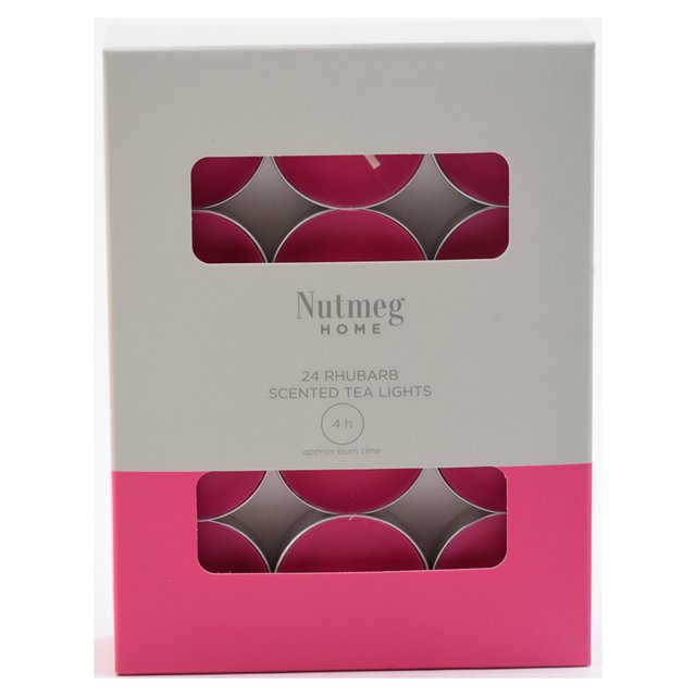 Nutmeg Home Tealights Rhubarb Pink  24 per pack