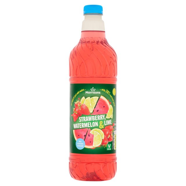 Morrisons Strawberry Watermelon & Lime Squash 1L