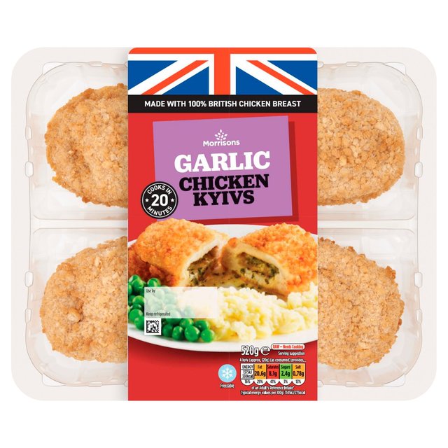 Morrisons 4 Breaded Garlic Chicken Kyivs 520g