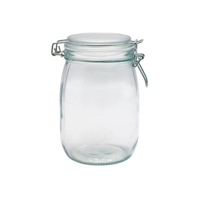 Nutmeg Home Glass Clip Top Jar 1000ml 