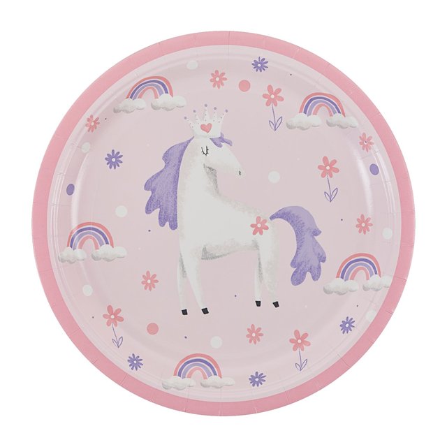 Nutmeg Unicorn Plate 8 per pack