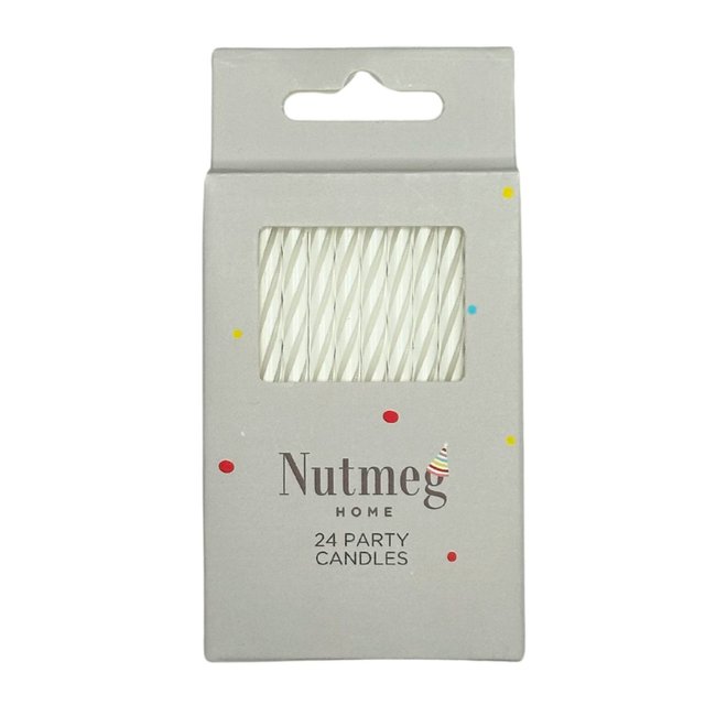 Nutmeg Spiral Candle White 