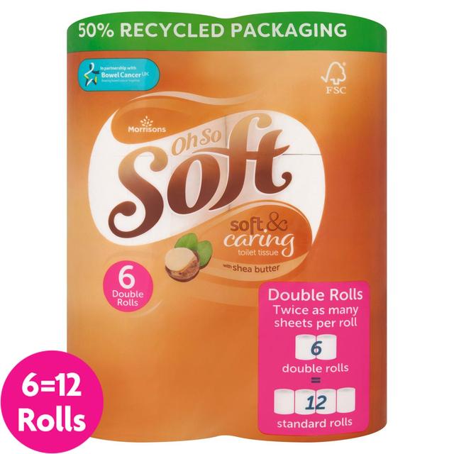 Morrisons Shea Butter Double Toilet Rolls 6 per pack