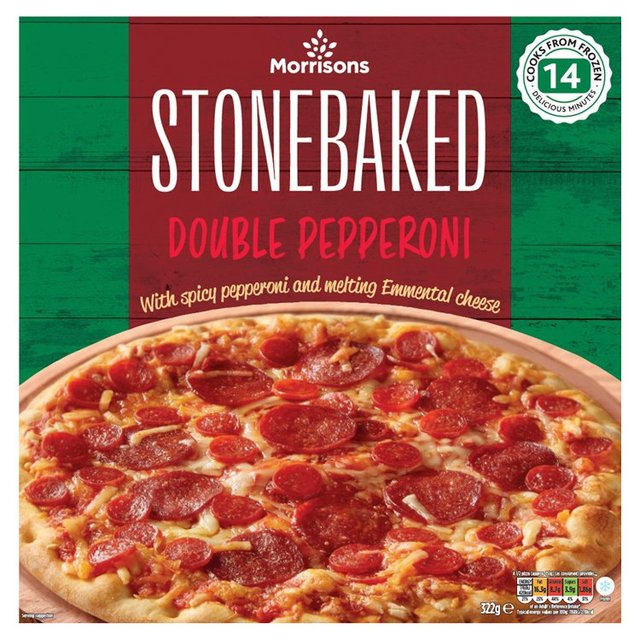 Morrisons Stonebaked Pepperoni Pizza 332g