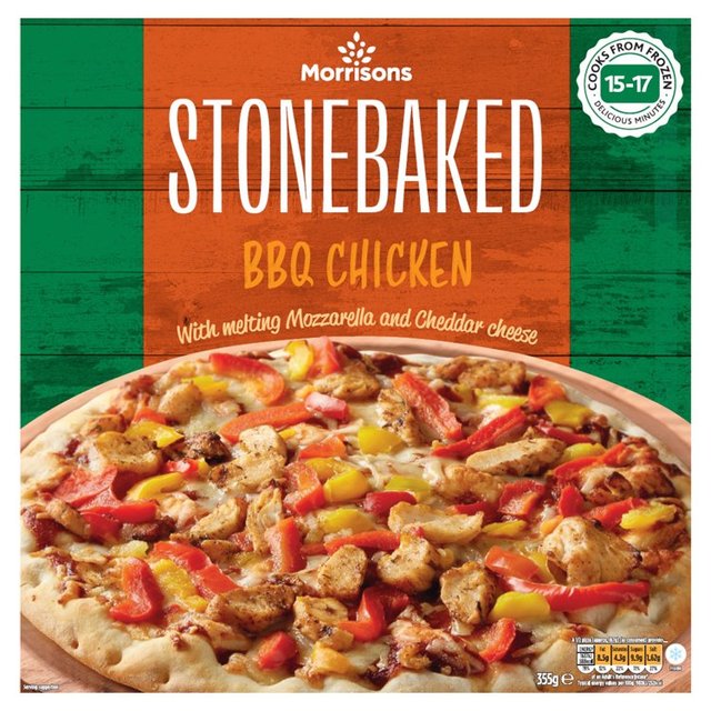 Morrisons Stonebaked BBQ Chicken Pizza 355g