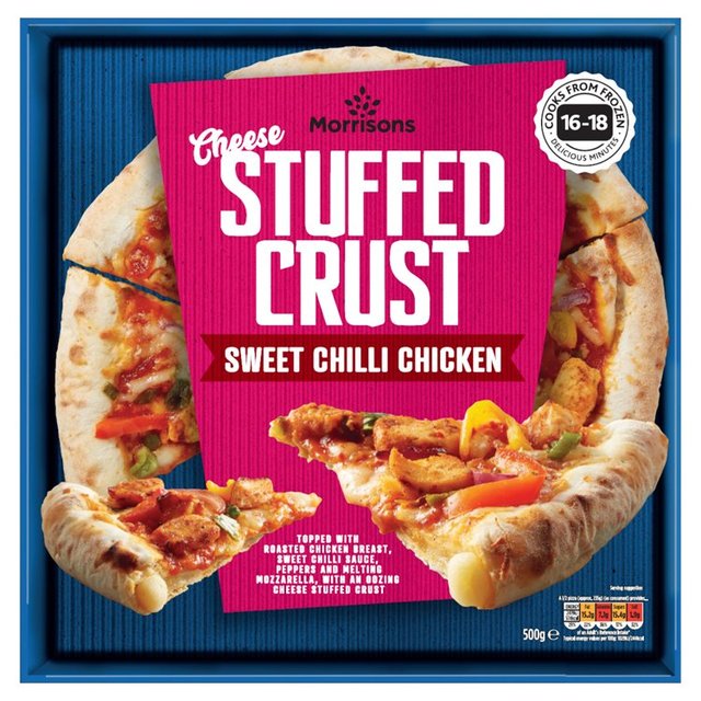 Morrisons Stuffed Crust Sweet Chilli Chicken Pizza 500g