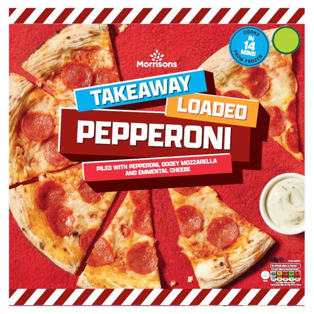 Morrisons Takeaway Classic Crust Loaded Pepperoni Pizza 426g