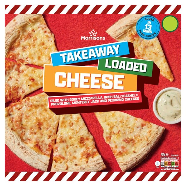 Morrisons Takeaway Classic Crust Loaded Cheese Pizza 431g