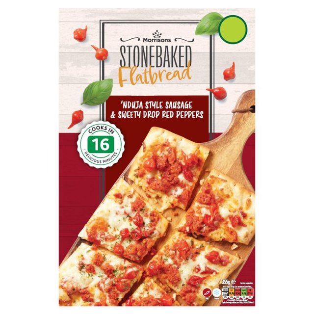 Morrisons Nduja And Bell Pepper Flatbread 355g