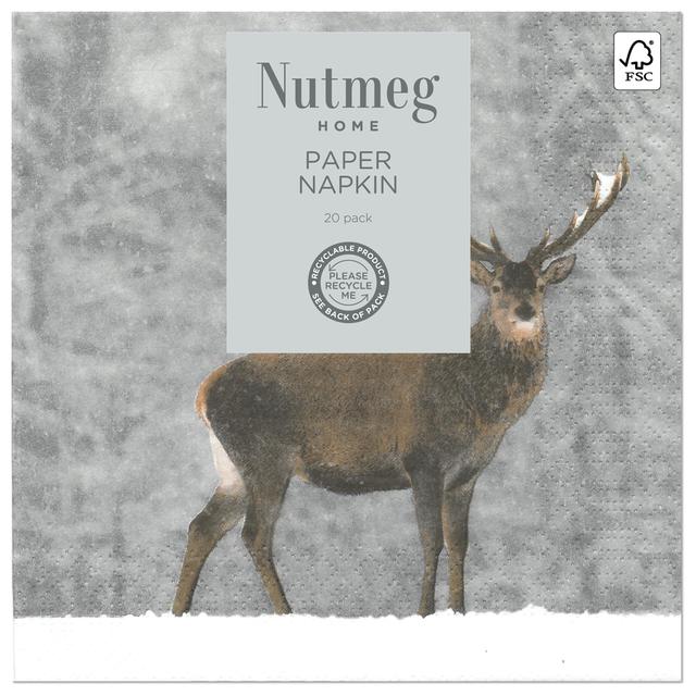 Nutmeg Home Christmas Stag Napkins 