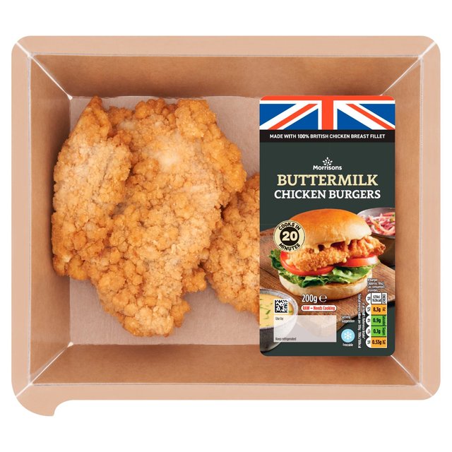 Morrisons Buttermilk Chicken Burgers 200g