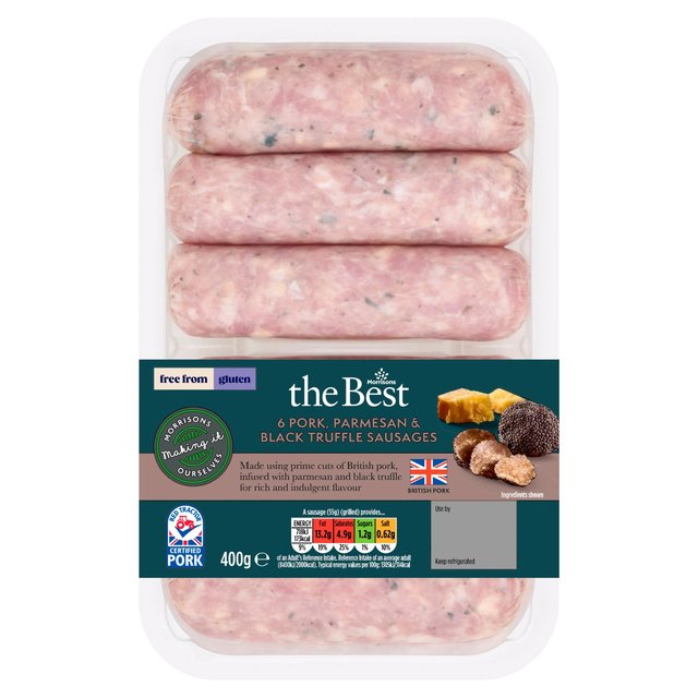 Morrisons The Best Pork Parmesan And Truffle Sausages 400g