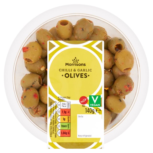 Morrisons Chilli And Garlic Olives 140g