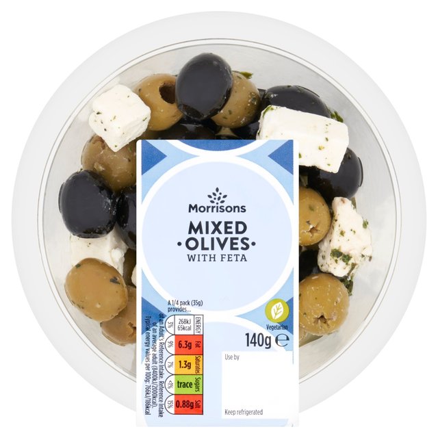 Morrisons Olives With Feta 140g