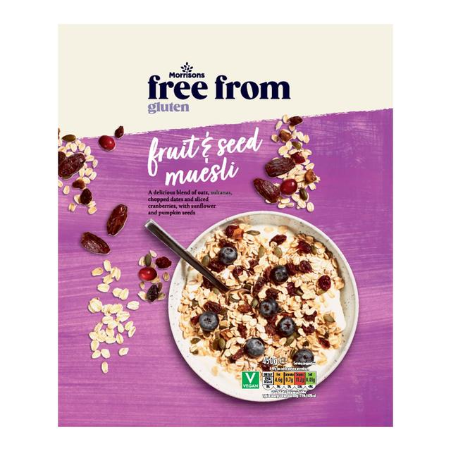 Morrisons Fruit And Seeds Gluten Free Muesli 450g