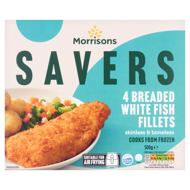 Morrisons Savers Breaded Whitefish Fillets  500g