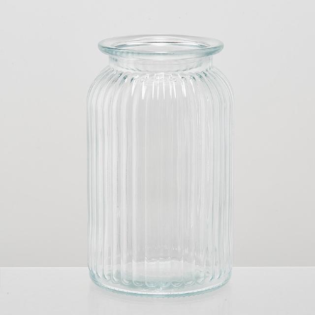 Nutmeg Home Mini Ribbed Glass Vase 