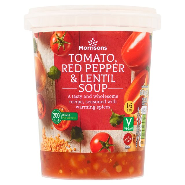 Morrisons Tomato Red Pepper & Lentil Soup 600g