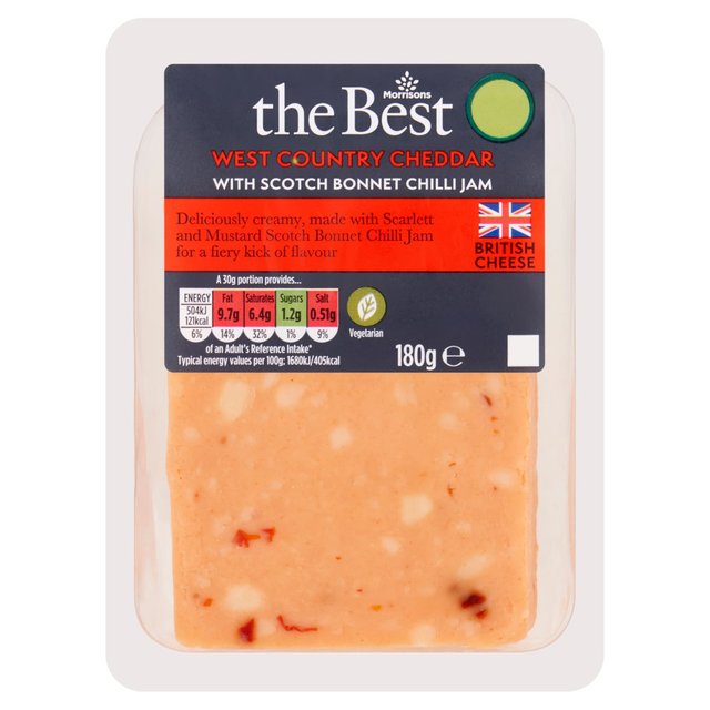 Morrisons The Best West Country Cheddar With Scotch Bonnet Chilli 180g