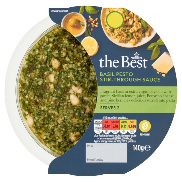 Morrisons The Best Basil Pesto Stir Though Sauce 150g