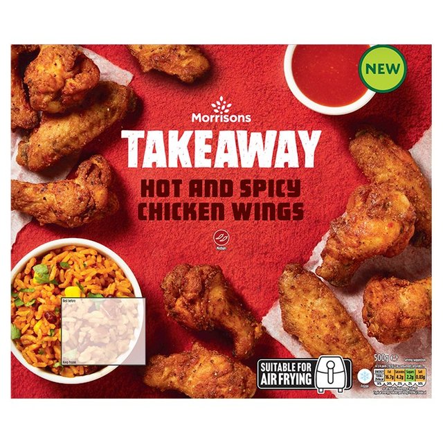 Morrisons Takeaway Lightly Coated Hot & Spicy Chicken Wings 500g