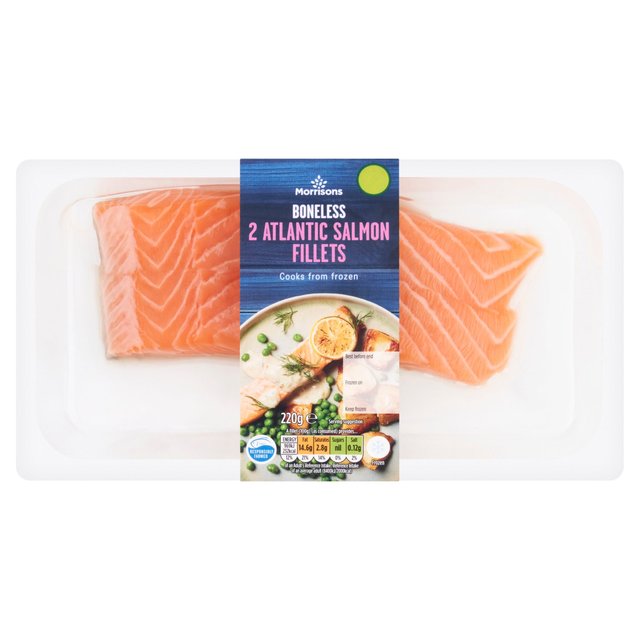 Morrisons  Boneless  Atlantic Salmon Portions Twin Pack  220g