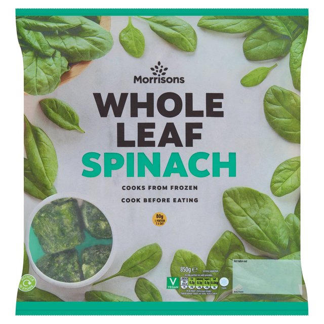 Morrisons Whole Leaf Spinach  850g