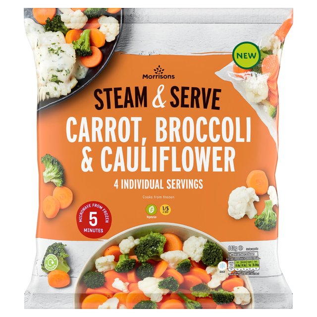 Morrisons Carrot, Broccoli And Cauliflower Steam Bag 640g