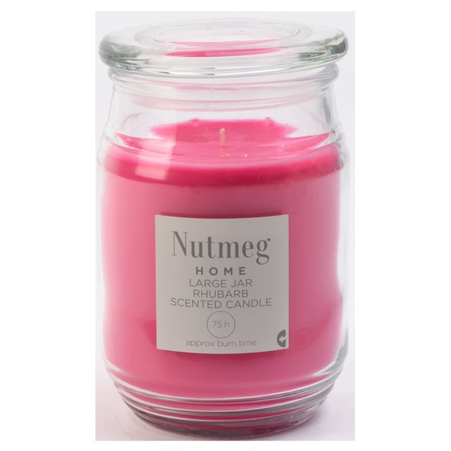 Nutmeg Home Large Jar Rhubarb 480g/75hr 