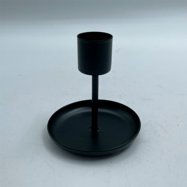 Nutmeg Home Black Metal Taper Candle Holder 