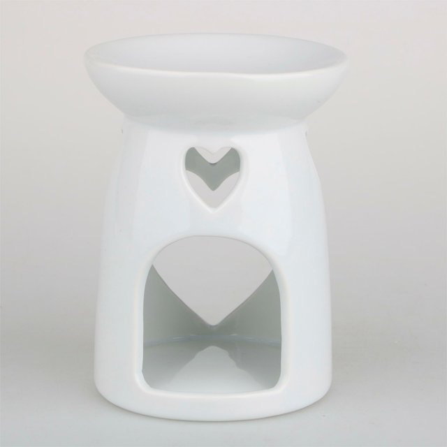 Nutmeg Home White Ceramic Heart Oil Burner 