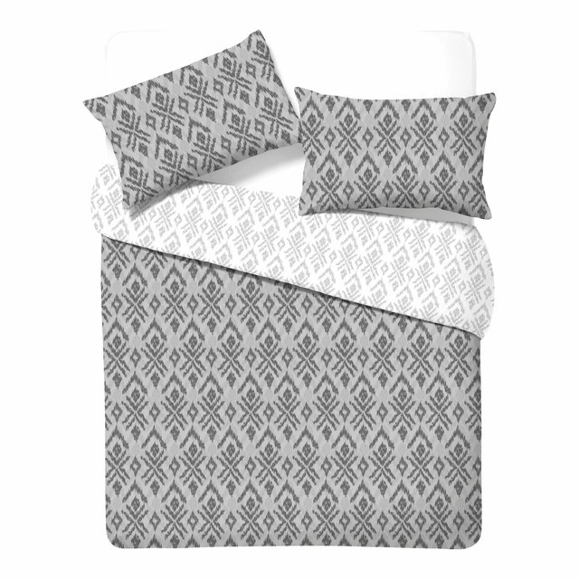 Nutmeg Home Easy Care Mono Ikat Duvet Set Double 