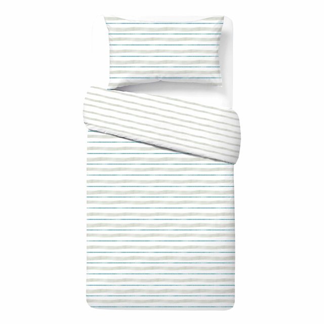 Nutmeg Home Easy Care Beach Stripe Duvet Set Single 