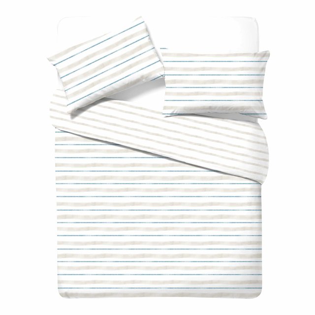 Nutmeg Home Easy Care Beach Stripe Duvet Set Double 