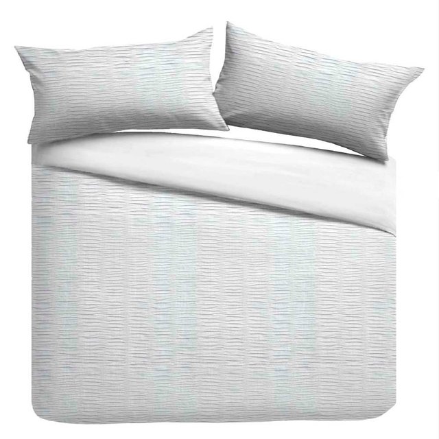 Nutmeg Home White Crinkle Duvet Set King 