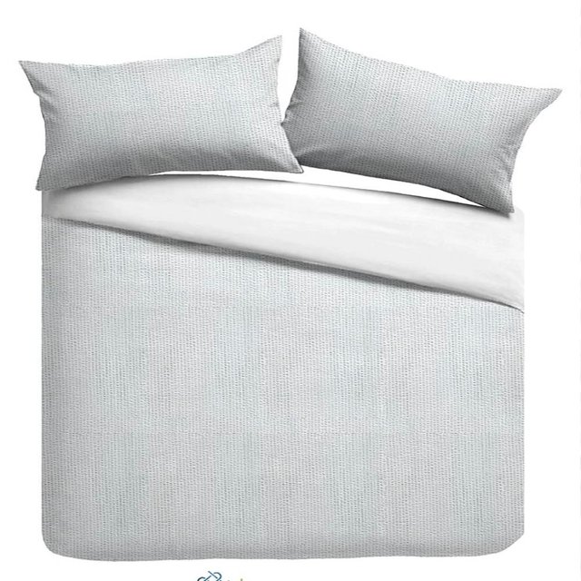 Nutmeg Home White Seersucker Duvet Set Double 