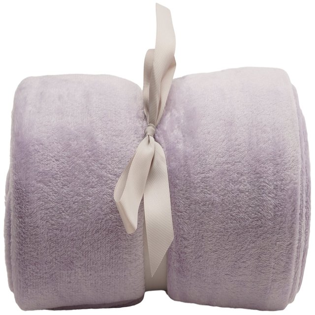 Nutmeg Lilac Fleece Throw 