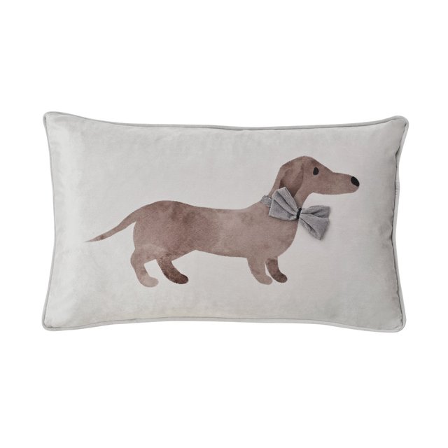 Nutmeg Home Velvet Dachshund Cushion 