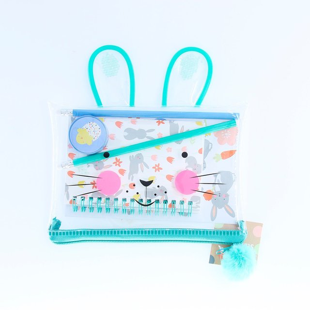 Morrisons Rabbit Pencil Case Set 