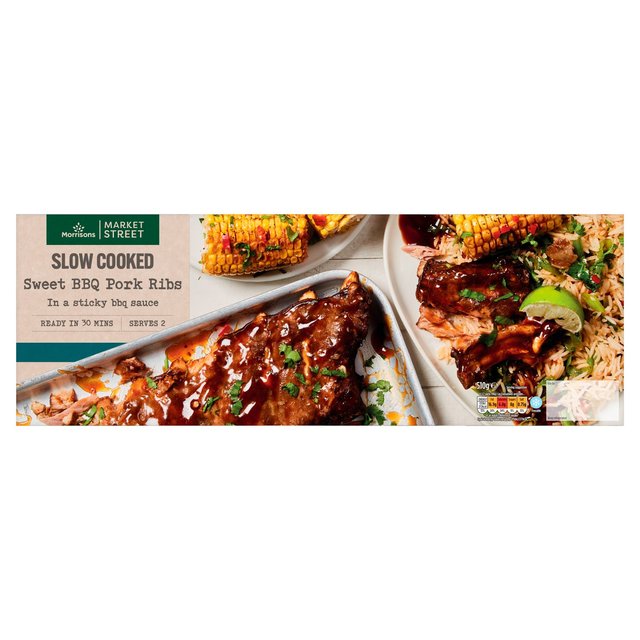 Morrisons Slow Cooked Sweet BBQ Pork Ribs  510g